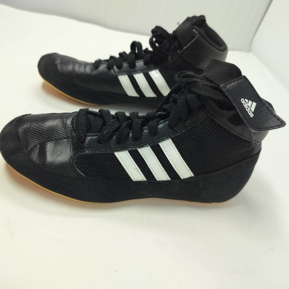 Adidas Wrestling Shoes Men’s Size 4  Black & White Used Like New - Picture 1 of 8